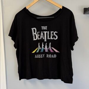 The Beatles Cropped Graphic Tee